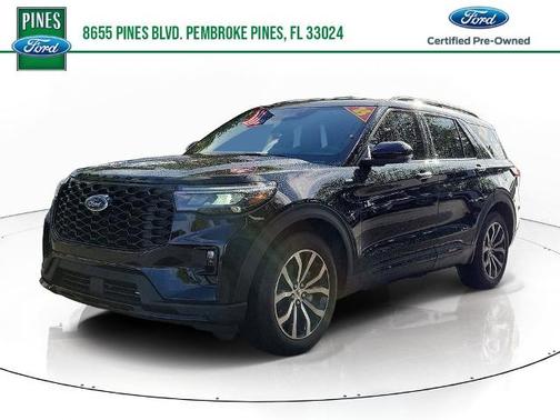 AGATE BLACK METALLIC 2025 Ford Explorer ST-LINE
