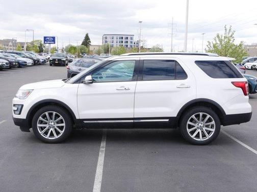 White Platinum Tri-Coat Metallic 2017 Ford Explorer Limited
