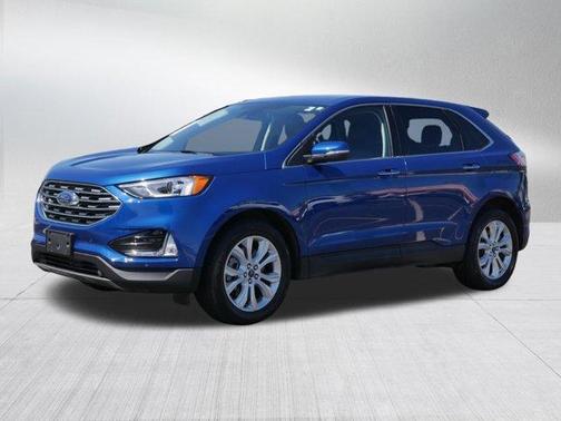 Atlas Blue Metallic 2021 Ford Edge Titanium
