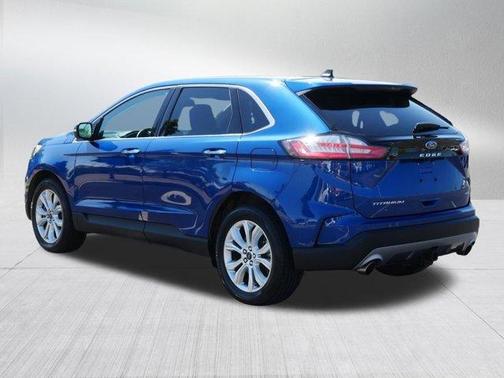 Atlas Blue Metallic 2021 Ford Edge Titanium