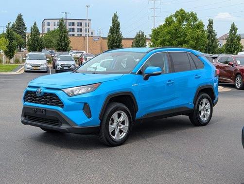 Blue Flame 2021 Toyota RAV4 Hybrid LE