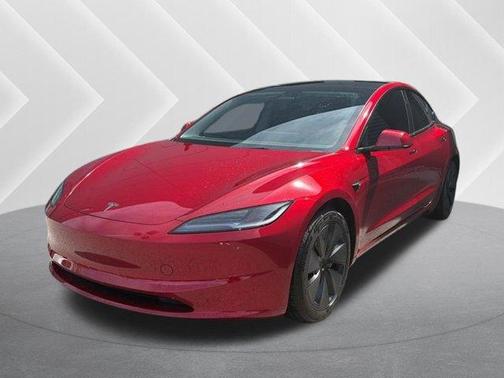 Red 2024 Tesla Model 3 Long Range