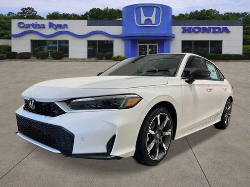 Platinum White 2026 Honda Civic Hybrid Sport