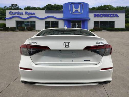 Platinum White 2026 Honda Civic Hybrid Sport