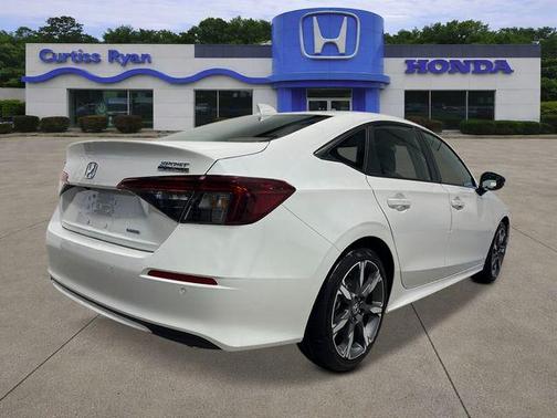 Platinum White 2026 Honda Civic Hybrid Sport