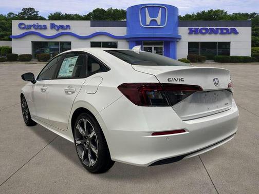 Platinum White 2026 Honda Civic Hybrid Sport