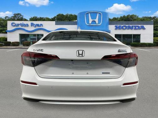 Platinum White Pearl 2026 Honda Civic Hybrid Sport Touring