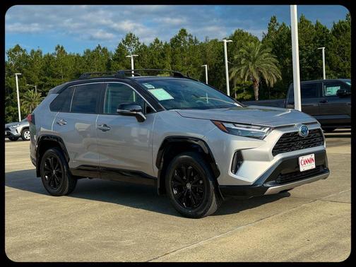 Silver Sky Metallic/Midnight Black Metallic 2023 Toyota RAV4 Hybrid SE