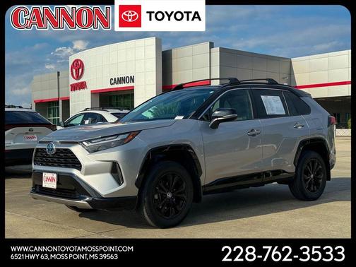 Silver Sky Metallic/Midnight Black Metallic 2023 Toyota RAV4 Hybrid SE