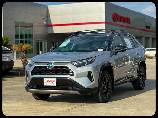 Silver Sky Metallic/Midnight Black Metallic 2023 Toyota RAV4 Hybrid SE