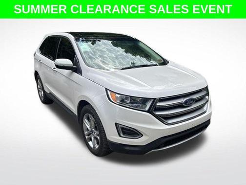 White Platinum Metallic Tri-Coat 2017 Ford Edge Titanium