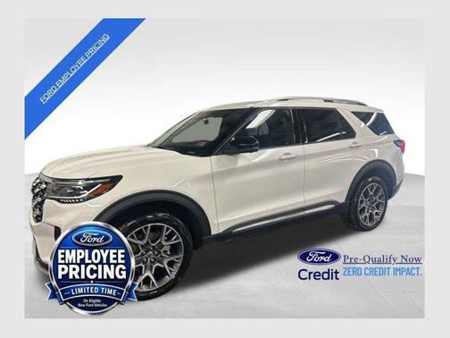 Star White Metallic Tri-Coat 2025 Ford Explorer Platinum