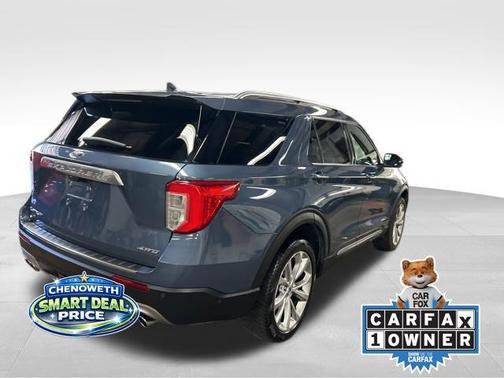 Infinite Blue Metallic Tinted Clearcoat 2021 Ford Explorer Platinum