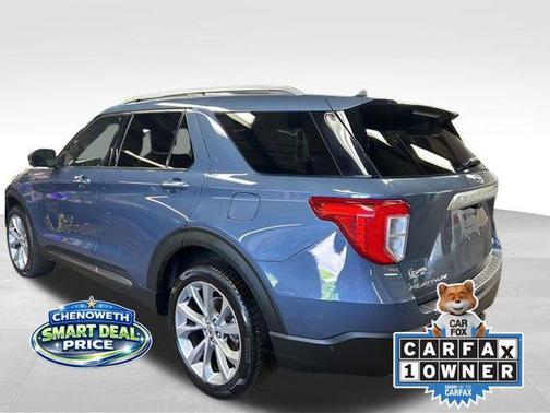 Infinite Blue Metallic Tinted Clearcoat 2021 Ford Explorer Platinum