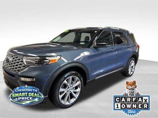 Infinite Blue Metallic Tinted Clearcoat 2021 Ford Explorer Platinum
