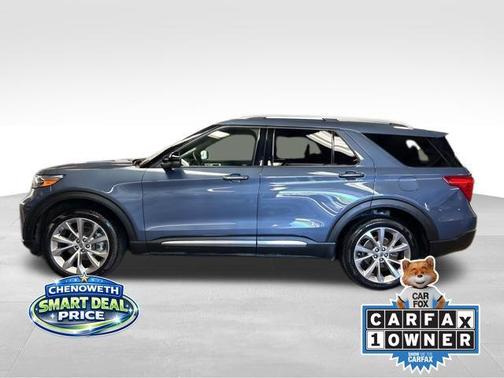 Infinite Blue Metallic Tinted Clearcoat 2021 Ford Explorer Platinum