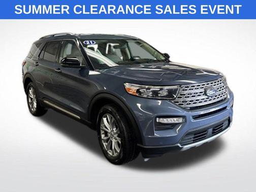 Blue 2021 Ford Explorer Limited