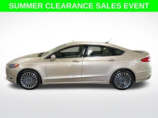 White Platinum Metallic Tri-Coat 2017 Ford Fusion Titanium
