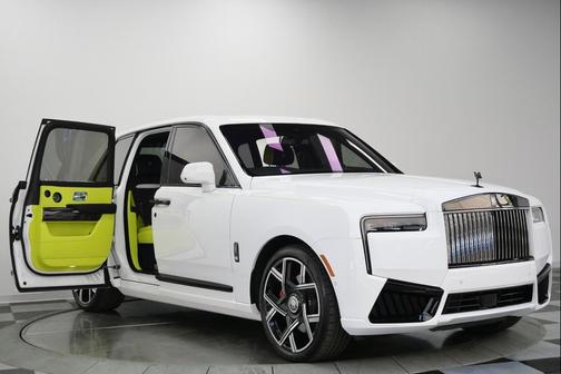Arctic White 2025 Rolls-Royce Cullinan Black Badge -Wild Interior, Low Miles, $608K MSRP