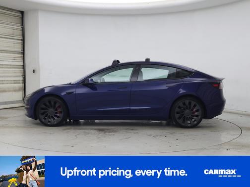 Blue 2021 Tesla Model 3 Performance
