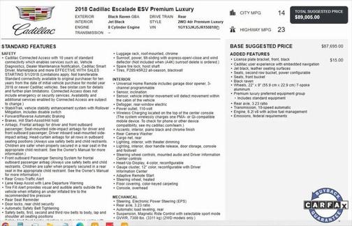 2018 Cadillac Escalade ESV Premium Luxury