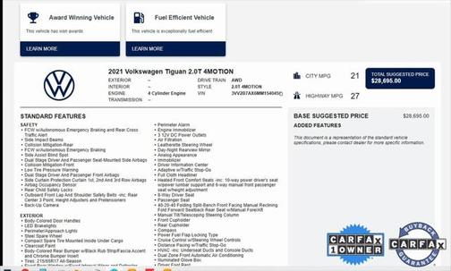 2021 Volkswagen Tiguan 2.0T SE 4MOTION