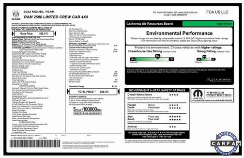 2022 RAM 2500 Limited Crew Cab 4x4 6'4' Box