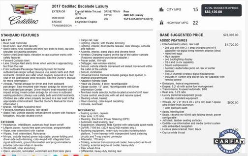 2017 Cadillac Escalade Luxury