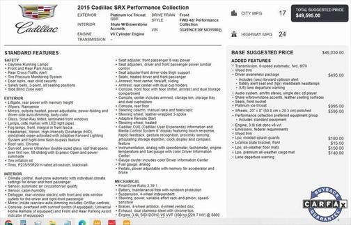 2015 Cadillac SRX Performance Collection
