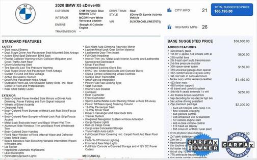 2020 BMW X5 sDrive40i