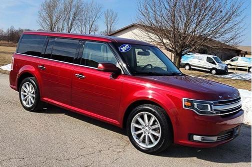 Burgundy 2017 Ford Flex Limited
