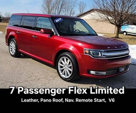 Burgundy 2017 Ford Flex Limited