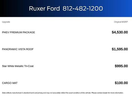 STAR WHITE METALLIC TRI-COA 2025 Ford Escape PHEV PHEV