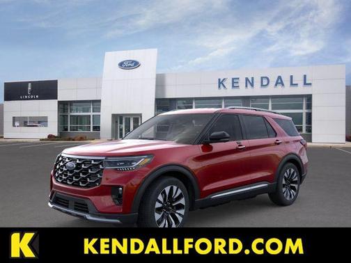 Red Metallic 2026 Ford Explorer Platinum