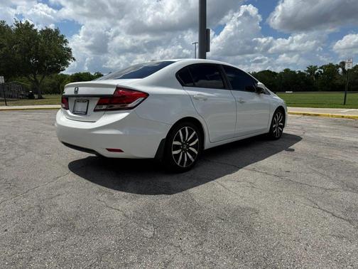 White 2015 Honda Civic EX-L