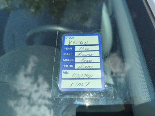 Chalk White 2020 Hyundai KONA Ultimate