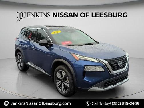 Blue / Black 2022 Nissan Rogue Platinum