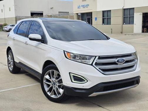White Platinum Tri-Coat Metallic 2015 Ford Edge Titanium