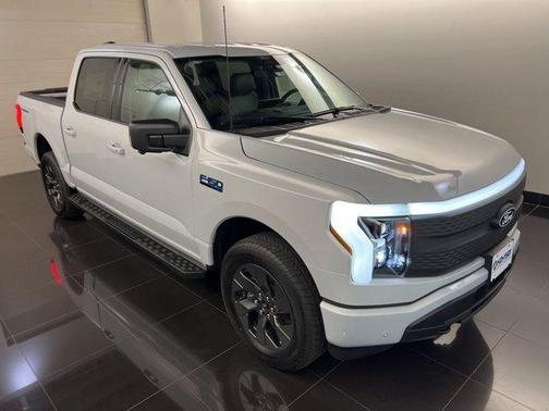 Space White Metallic 2025 Ford F-150 Lightning Flash