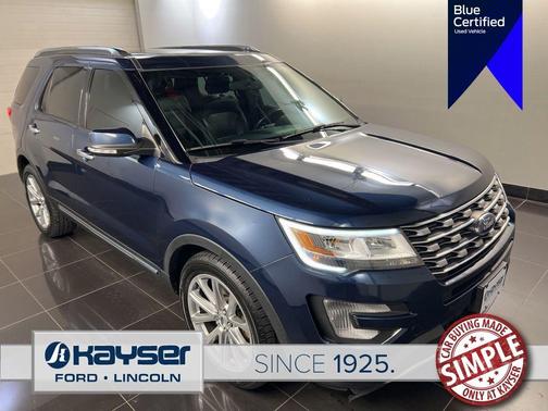 Blue 2017 Ford Explorer Limited