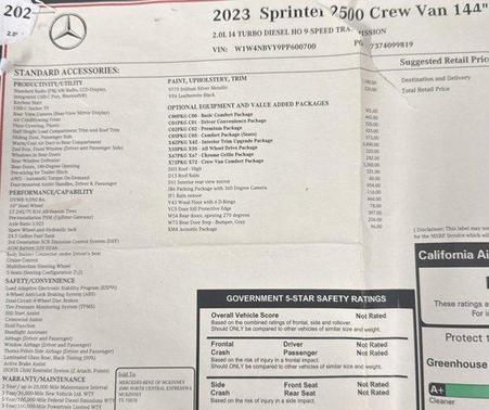 Silver 2023 Mercedes-Benz Sprinter 2500 144 WB