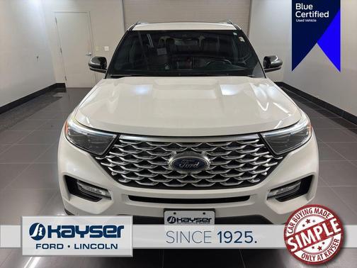 White Metallic 2020 Ford Explorer Platinum