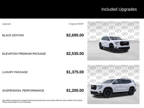 Summit White 2027 GMC Acadia ELEVATION