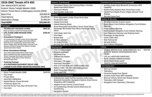 Ebony Twilight Metallic 2026 GMC Terrain AT4