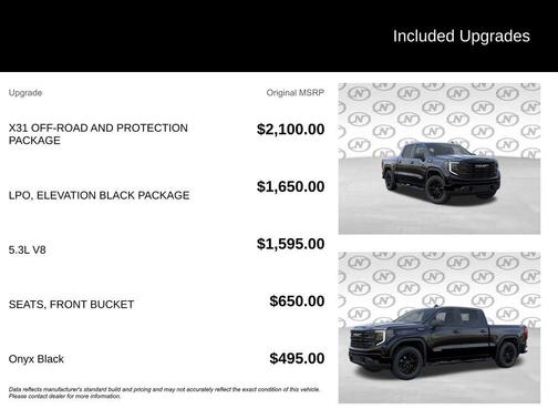 Onyx Black 2026 GMC Sierra 1500 Elevation