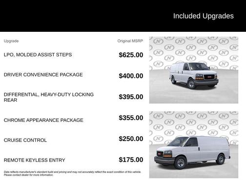 Summit White 2026 GMC Savana 2500 Work Van