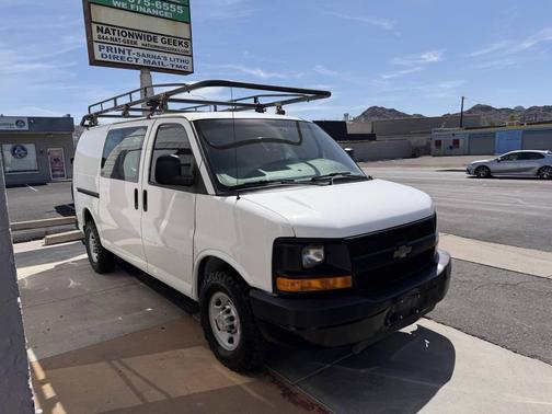 White 2013 Chevrolet Express 3500 3500 3dr Cargo Van w/ 1WT