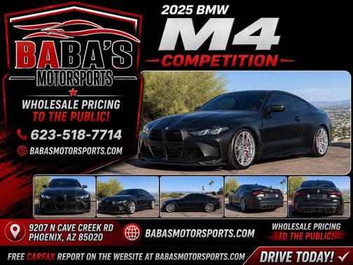 Black 2025 BMW M4 Competition xDrive