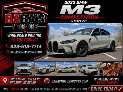 Gray 2023 BMW M3 Competition xDrive AWD 4dr Sedan