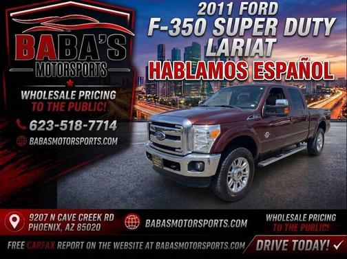 Burgundy 2011 Ford F-350 Lariat
